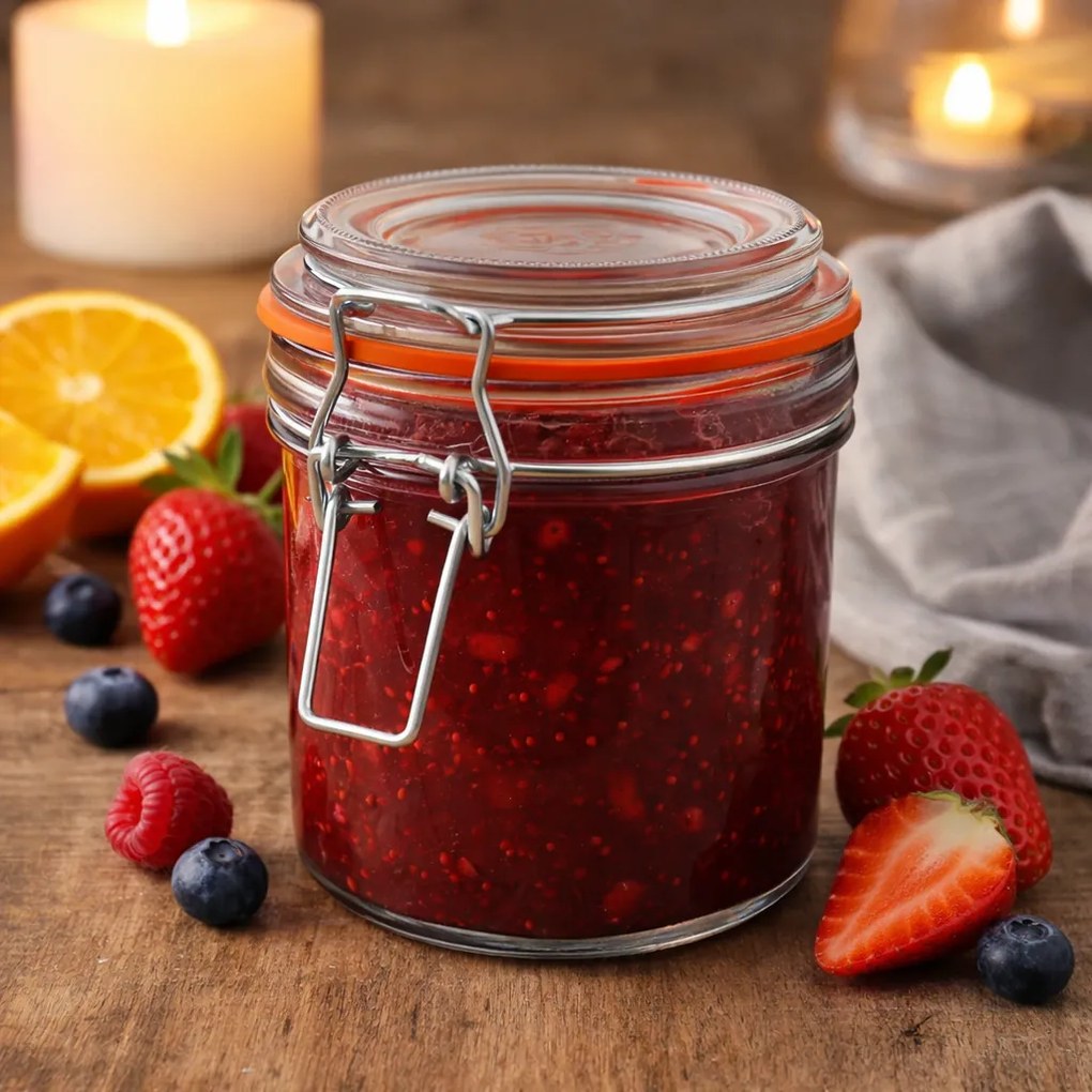 Borcan Toro cu închidere clips, diametru 8,3 x 10cm, 290 ml