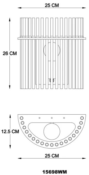 Aplică Globo 15698WM GORLEY 1xE27/60W/230V auriu