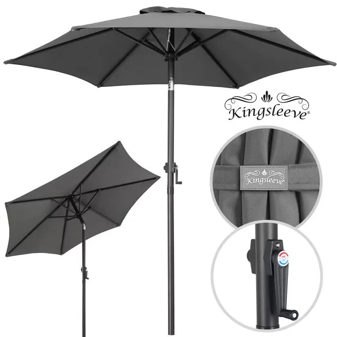 Deuba Umbrelă de grădină Fiji Ø200 cm - antracit