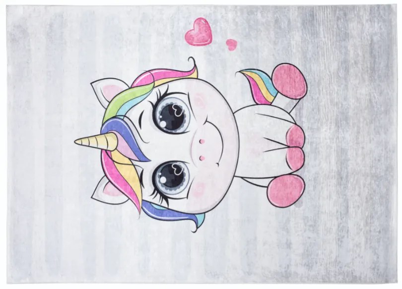 Covor pentru copii cu un motiv adorabil de unicorn Lăţime: 120 cm | Lungime: 170 cm