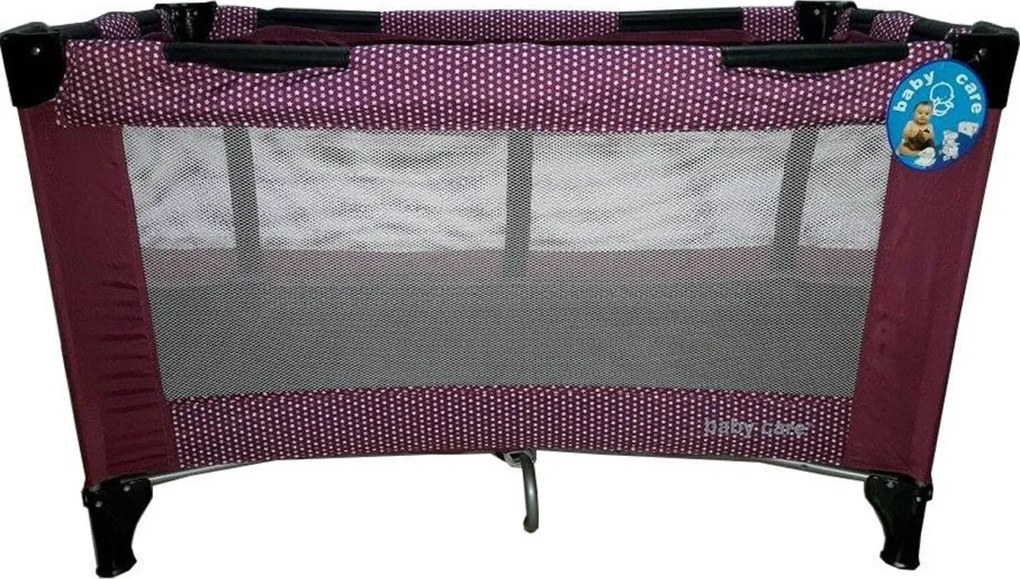 Patut Pliant, Tarc copii Baby Care™ PRO, Pliabil pe 2 Niveluri, plasa tantari,geanta transport inclusa, Mov