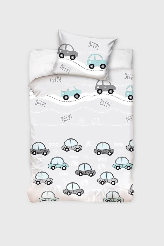 Lenjerie de pat pentru copii Cars gri 40x60 cm
