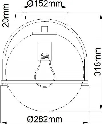 Plafonieră SOMERSET Quintiesse QN-SOMERSET-F-C-HB, 1xE27/60W/230V, aurie