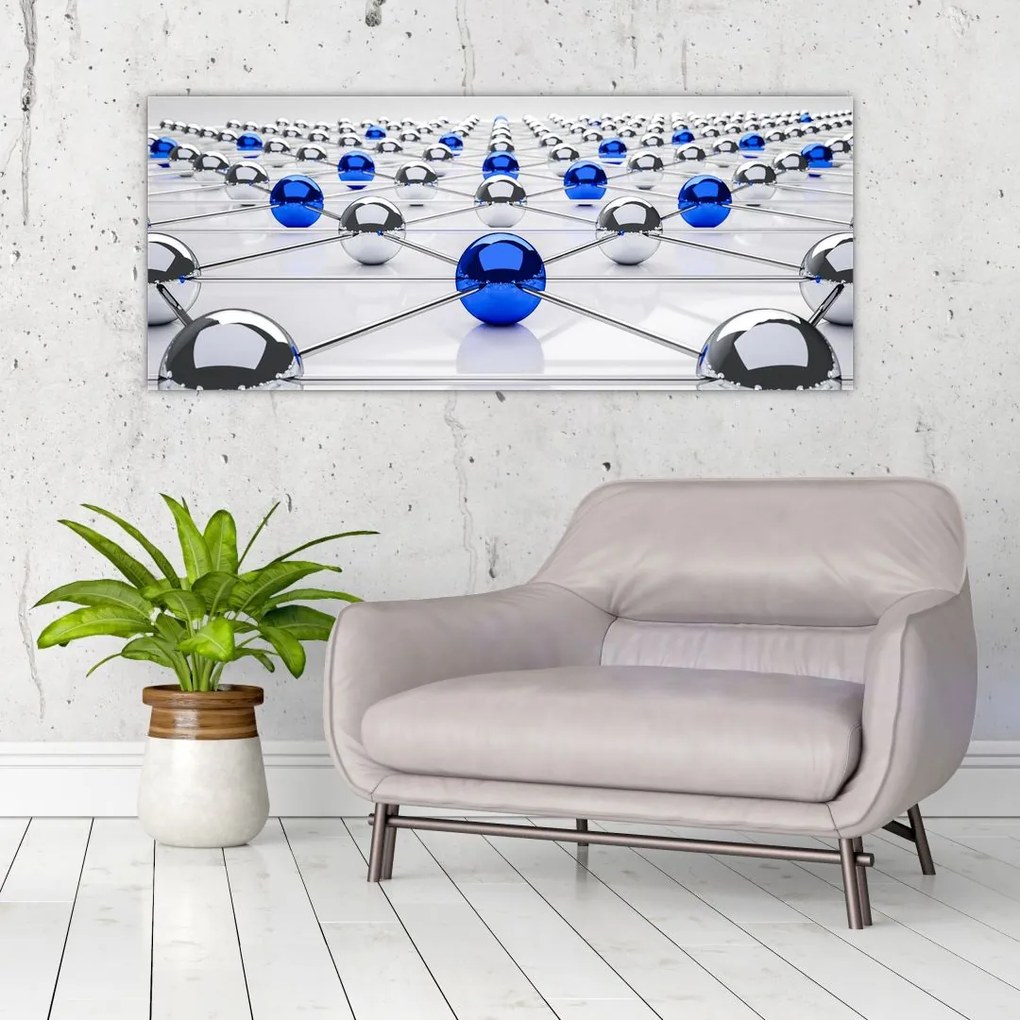 Tablou cu caii legați (120x50 cm)