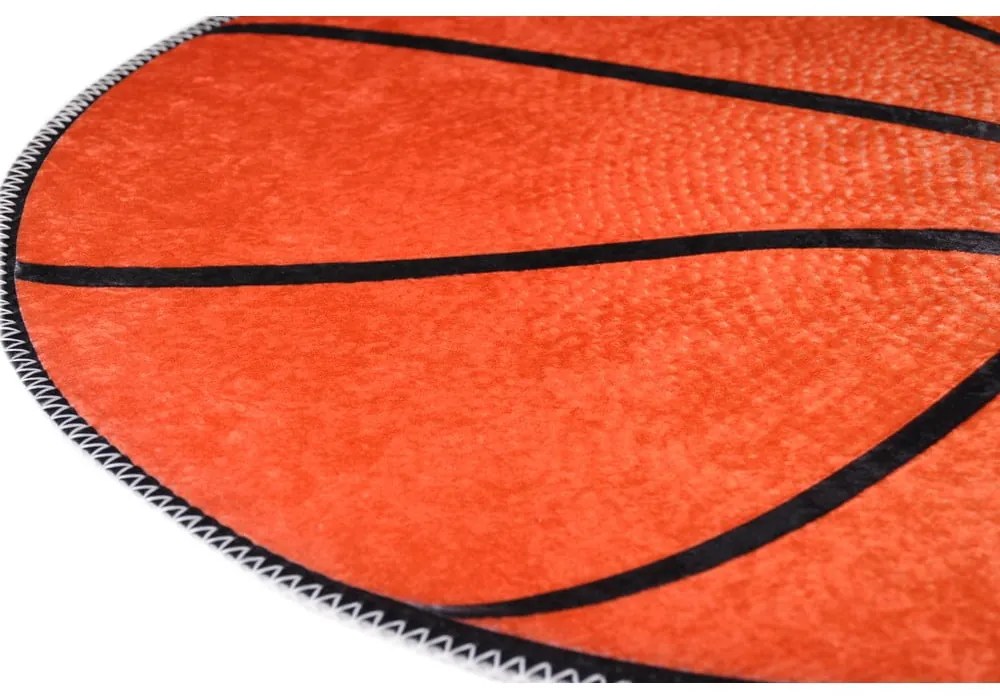 Covor pentru copii portocaliu lavabil ø120 cm Basketball – Vitaus
