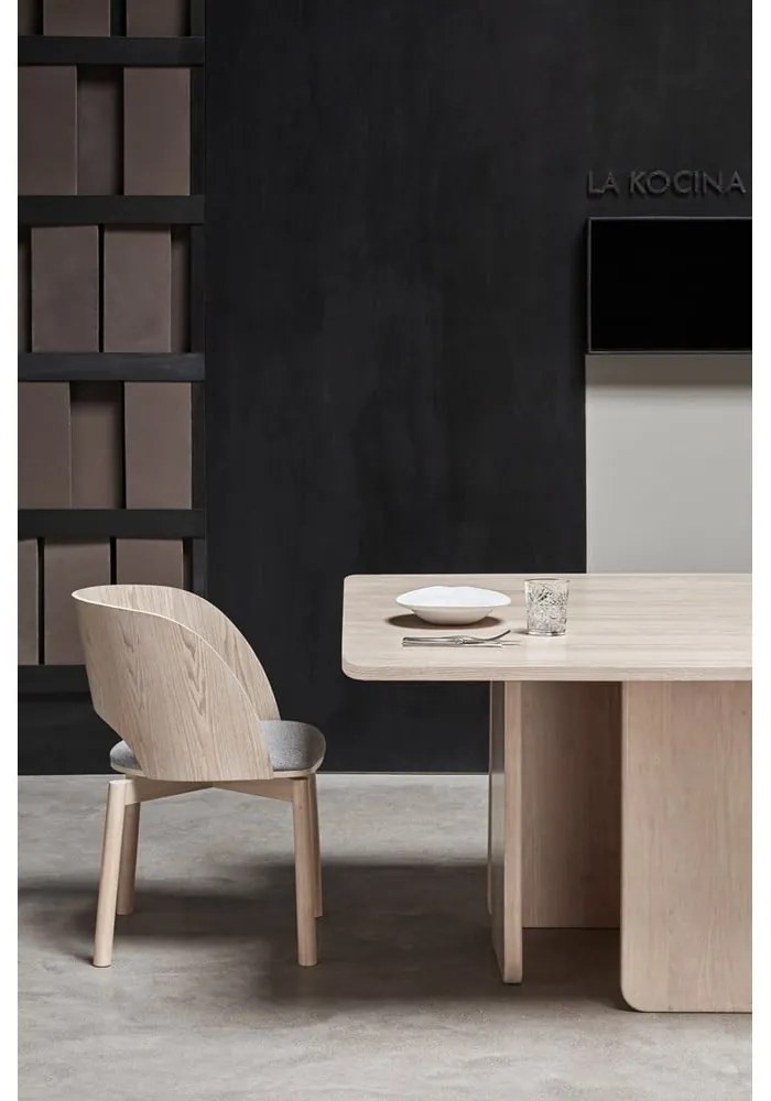 Masă dining cu aspect de lemn de frasin Teulat Arq, 137 x 137 cm