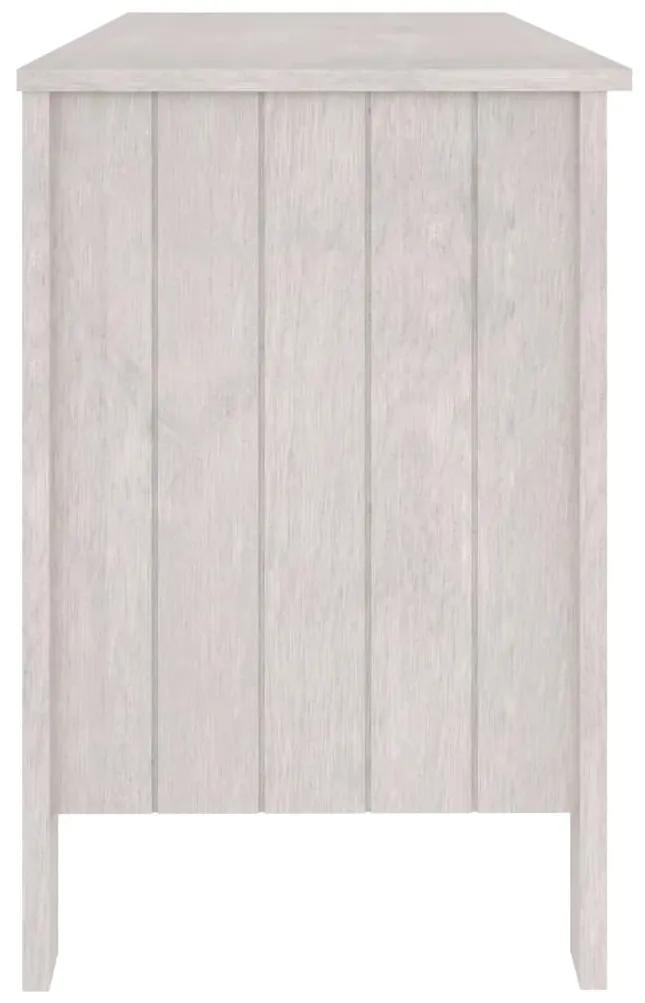 Birou, alb, 113x50x75 cm, lemn masiv de pin Alb