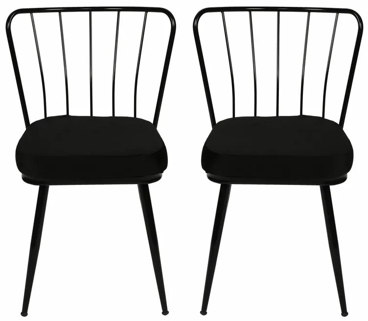 Set de scaune de sufragerie Yildiz 2 Black, 2 buc.