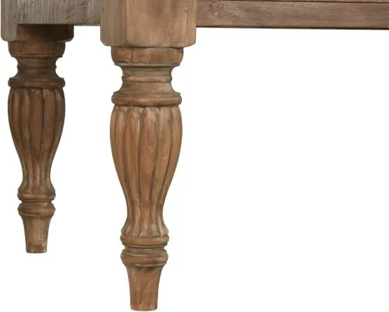 Consolă din lemn masiv de tec reciclat cu 4 sertare, piesă statement sculptată manual, „Grand Loft”
