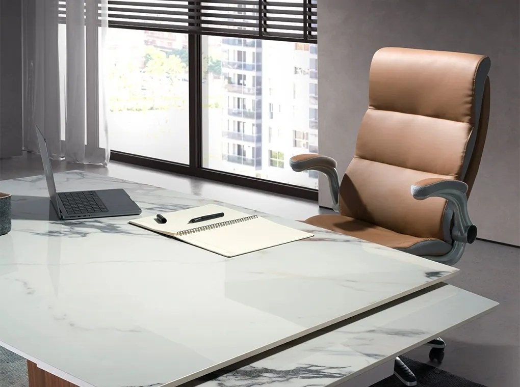 Scaun de birou pivotant design LUX Brown