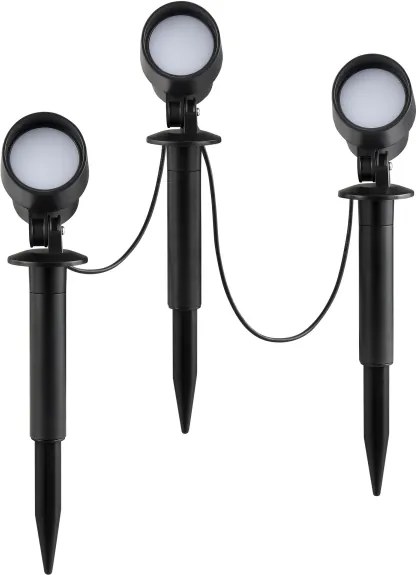 Brilliant - Set de 3 lămpi LED pentru exterior KAMARA LED/8,5W/230V IP44 neagră
