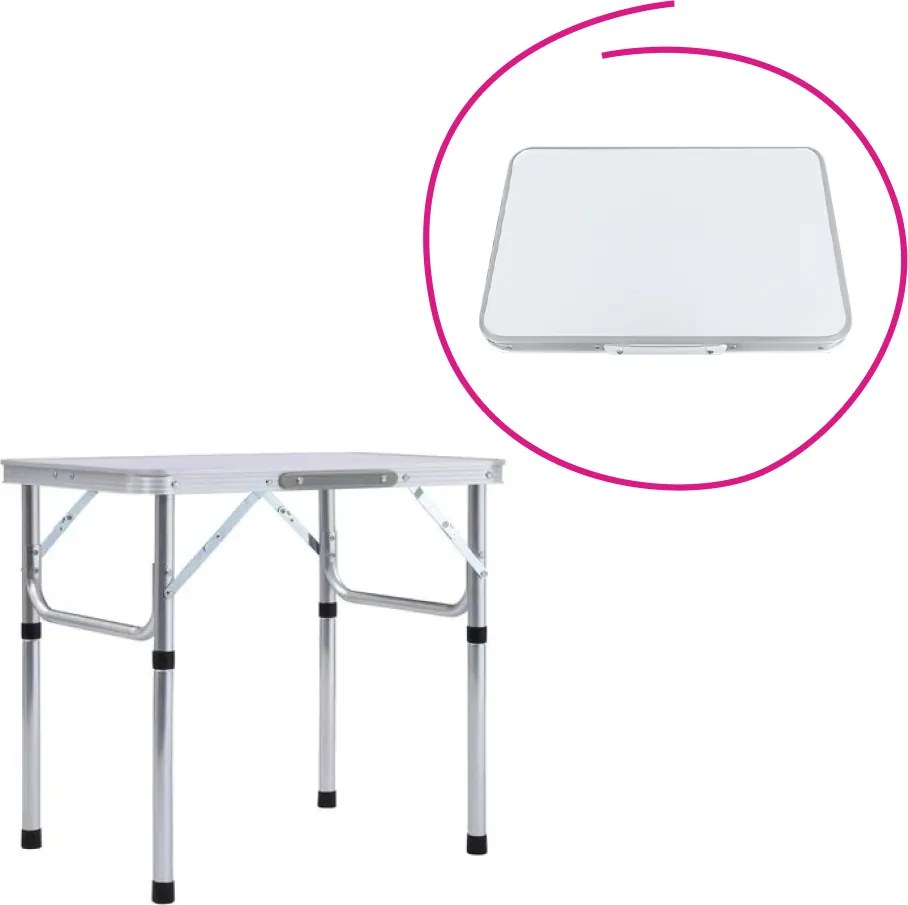 Masă de camping pliabiăla, 60 cm, aluminiu/MDF, KEPI TYP 2