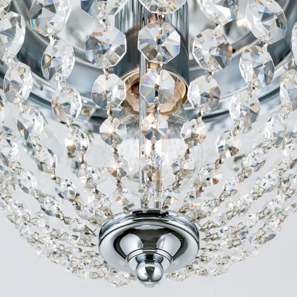 Plafonieră de cristal Orion DLU 1840/26 PLAFOND 1xE27/40W/230V d. 26 cm crom