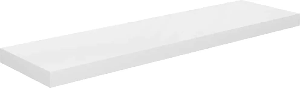 vidaXL Raft de perete suspendat, alb extralucios, 90x23,5x3,8 cm, MDF