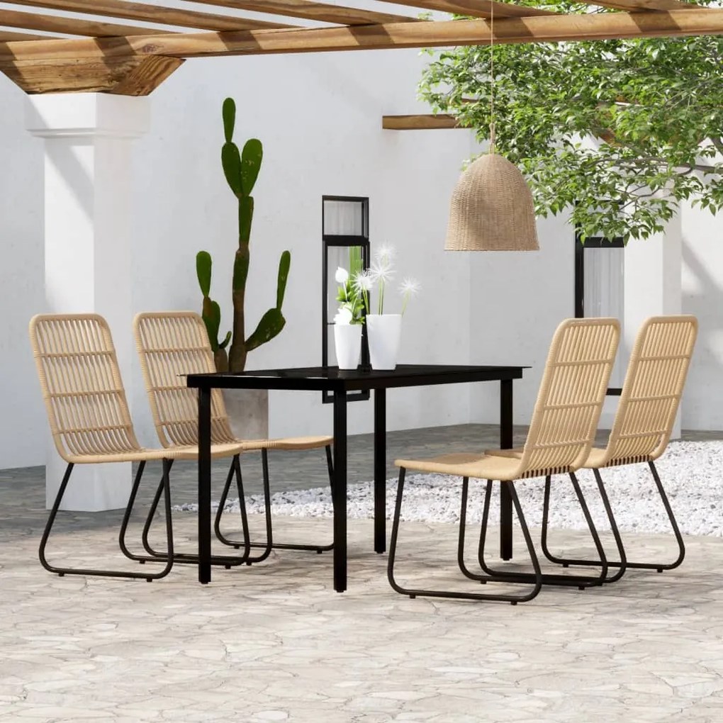 3099163 vidaXL Set de mobilier pentru grădină, 5 piese, stejar