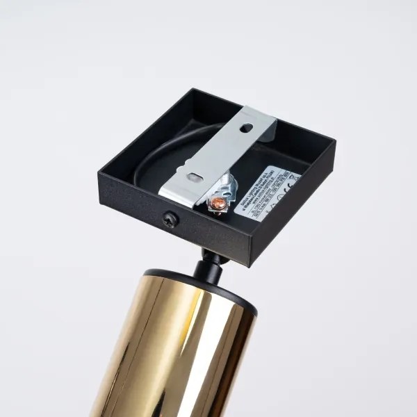 Spot de perete Sollux SL.1382 WINX 1xGU10/10W/230V negru/auriu