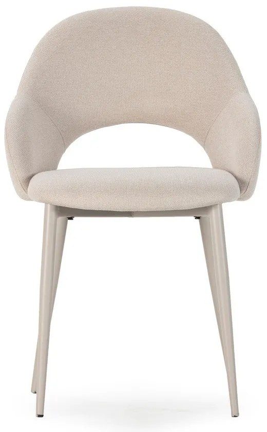 Scaune de dining bej 2 buc. tapițate Lia – Marckeric