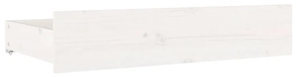 Cadru pat cu sertare, alb, 140x190 cm Alb, 140 x 190 cm