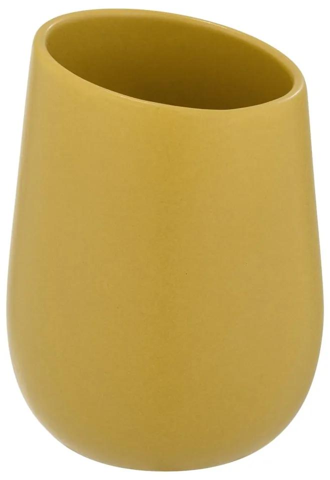 Suport pentru periuța de dinți galben din ceramică Badi – Wenko