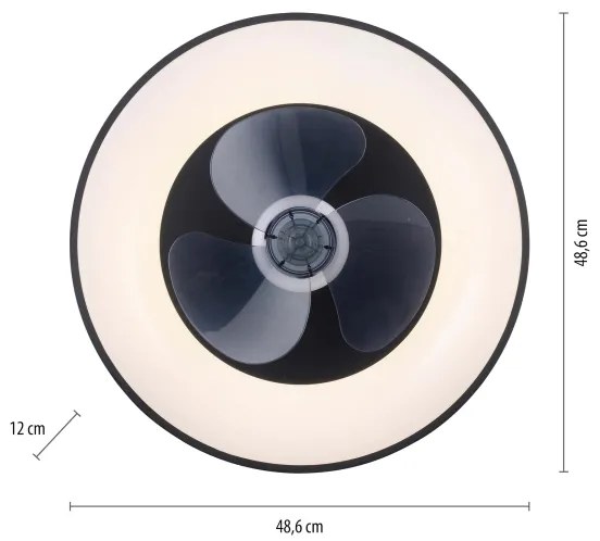 Plafonieră LED cu ventilator JUST LIGHT. 14644-18 VENIKA LED/36W/230V 2700-5000K + telecomandă