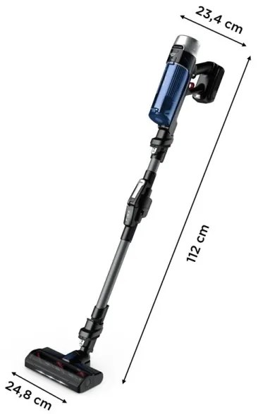 Aspirator vertical Rowenta X-FORCE FLEX ANIMAL AQUA AUTO 4in1 250W/230V negru/albastru