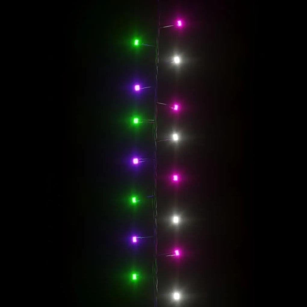 Instalatie compacta cu 3000 LED-uri pastel multicolor 30 m PVC 1, Pastel multicolor si verde inchis, 65 m