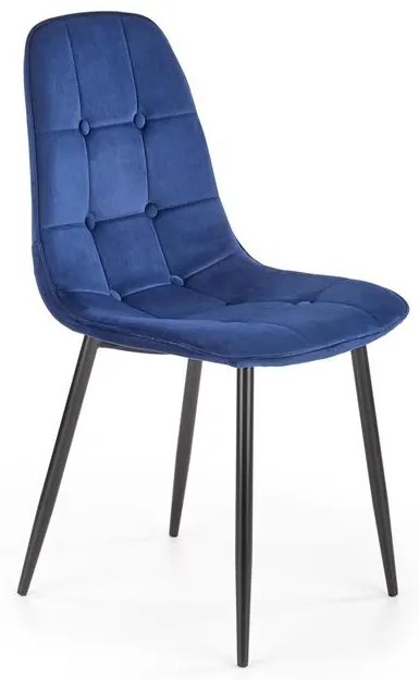 Set 4 scaune K417 velvet bleumarin