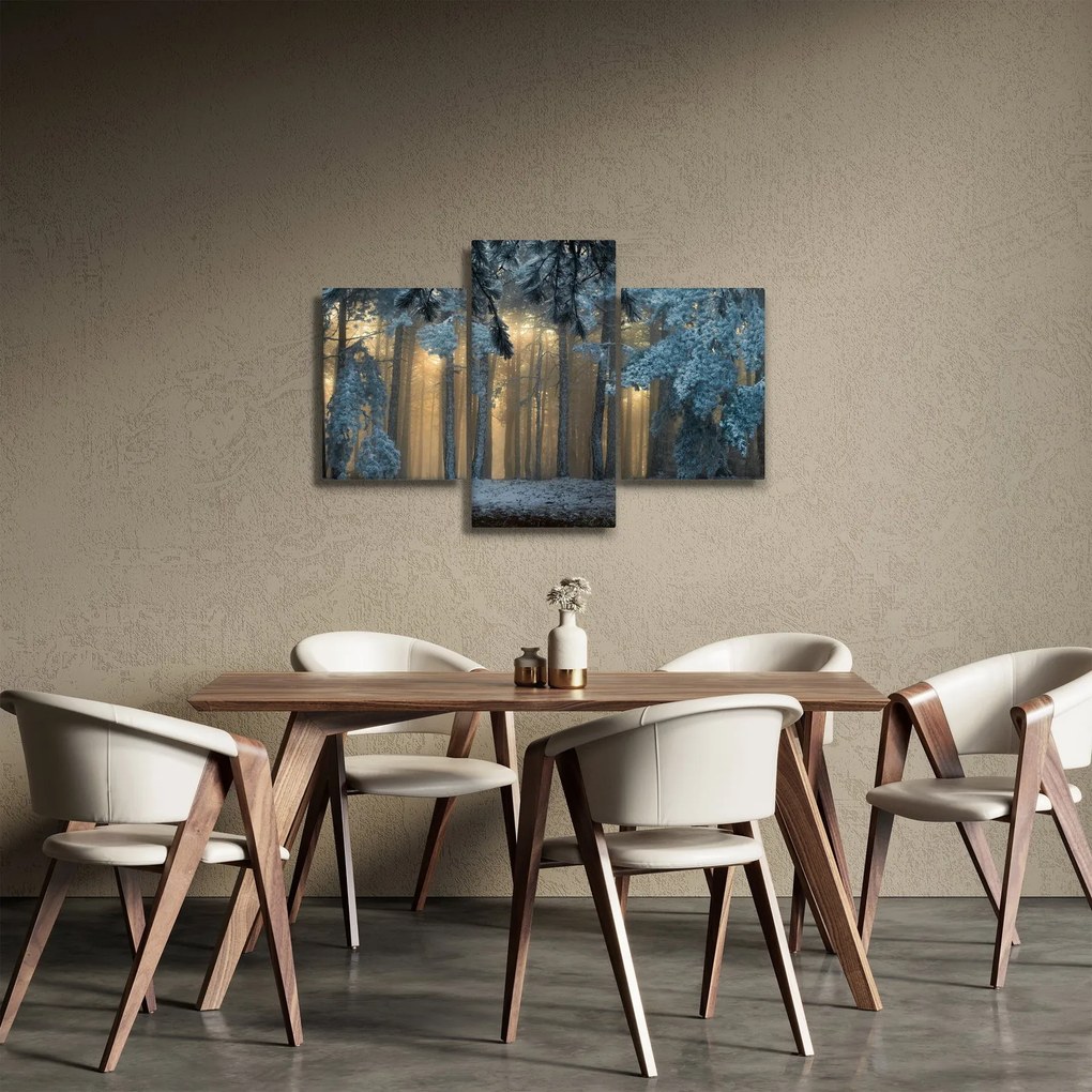 Tablou cu pădure înzăpezită (90x60 cm)