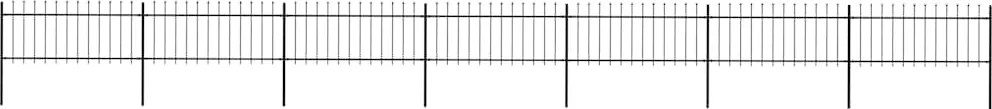 vidaXL Gard de grădină cu vârf tip suliță din oțel 1248x80 cm negru