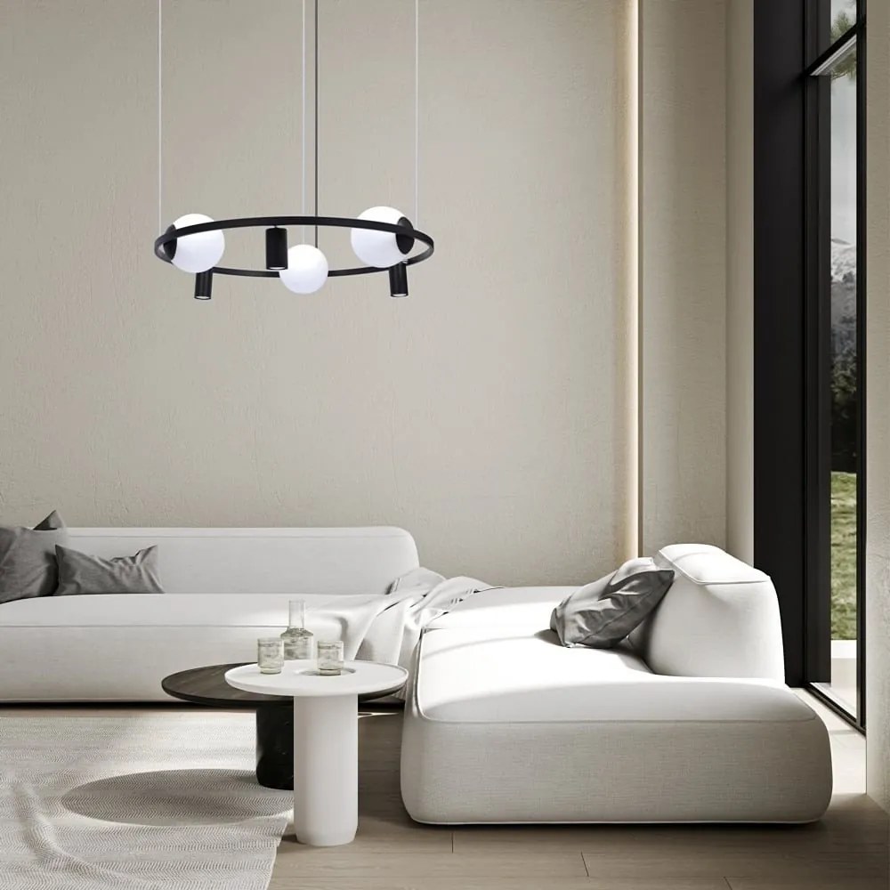 Lustra suspendata cu 6 surse de lumina ORBIT