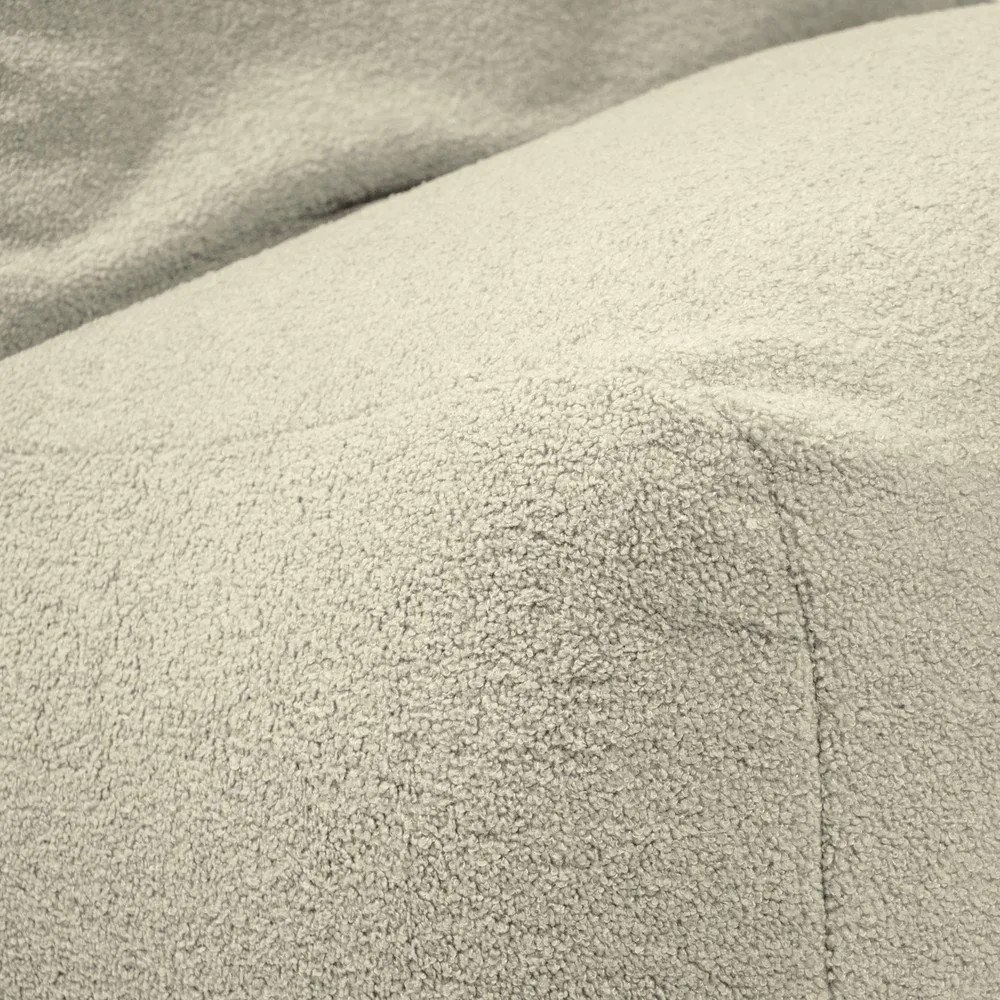 Fotoliu bean bag maro cu tapițerie din țesătură bouclé Seat 100 Lounge – SLOWDOWN