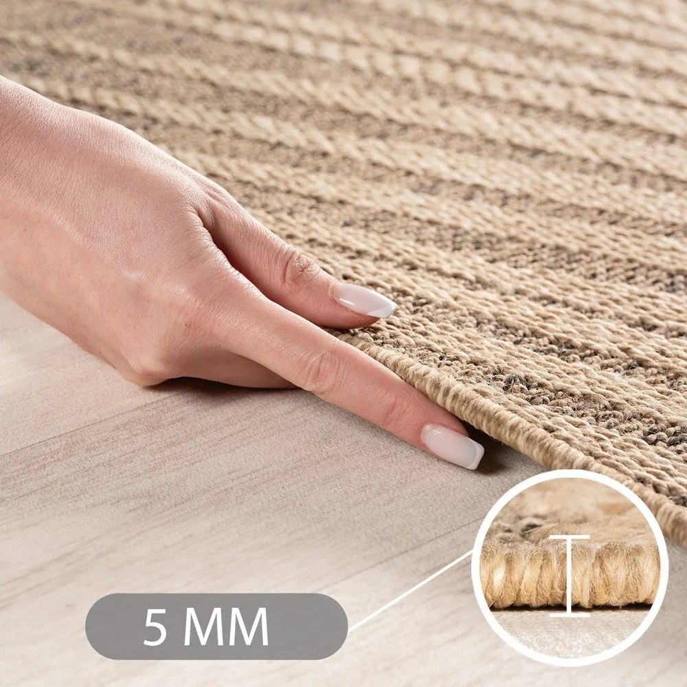 Covor pentru exterior și interior maro rotund ø 120 cm Timber 1403 – Ayyildiz Carpets