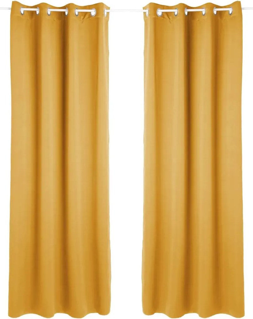 Set 2 draperii cu inele 135 x 240 cm