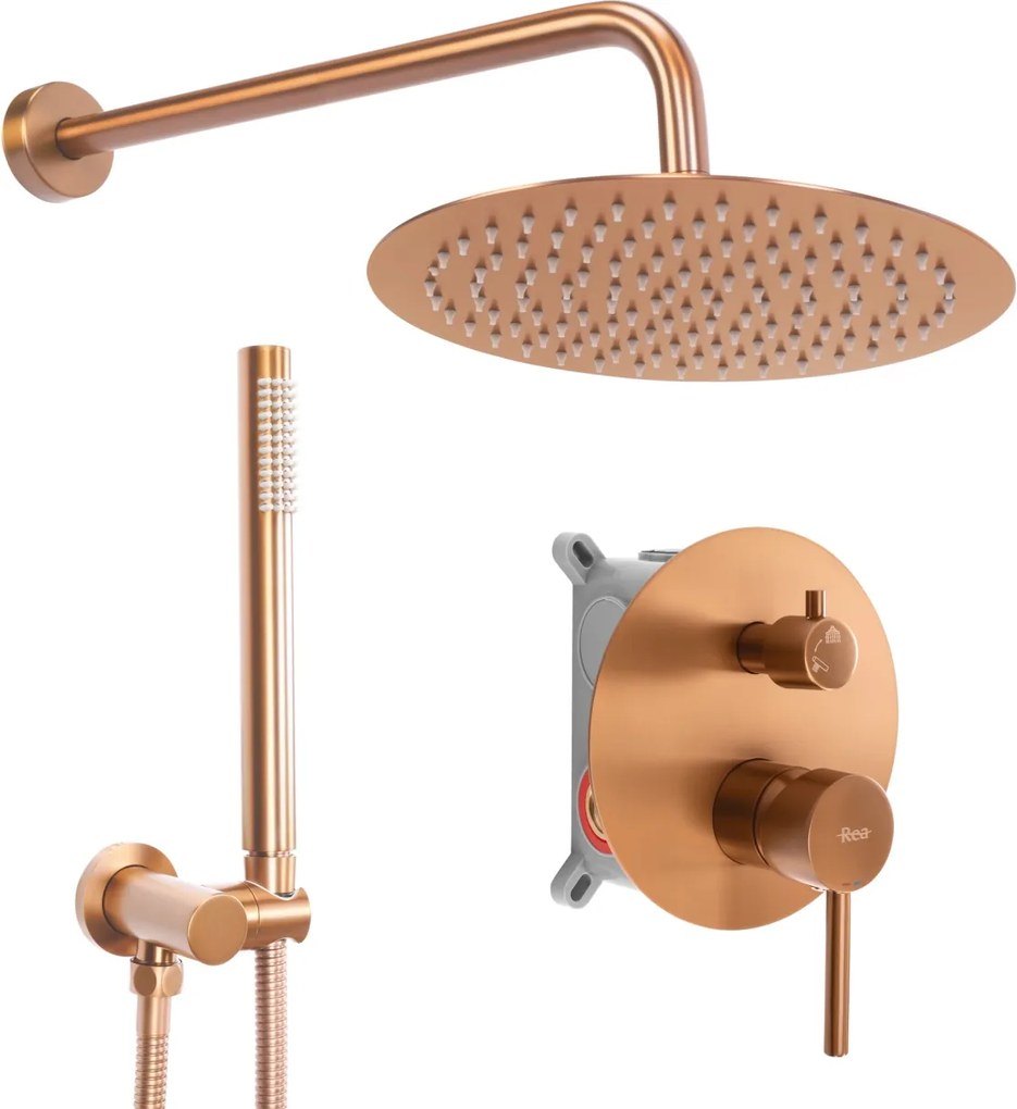 Set de dus incastrat Rea Lungo Copper Brush + BOX