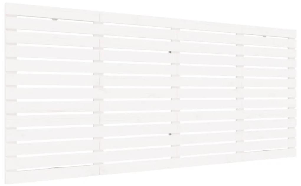 824704 vidaXL Tăblie de pat pentru perete, alb, 186x3x91,5 cm, lemn masiv pin