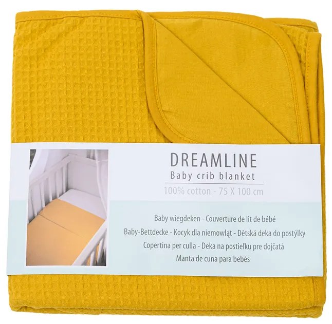 Patura din bumbac pentru patut copii DREAMLINE 75x100 cm - mai multe culori Culoare: Albastru