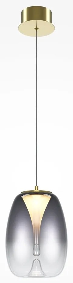 Pendul LED design decorativ Splash auriu/gri
