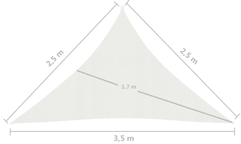 Panza parasolar, alb, 2,5 x 2,5 x 3,5 m, HDPE, 160 g m   Alb, 2.5 x 2.5 x 3.5 m