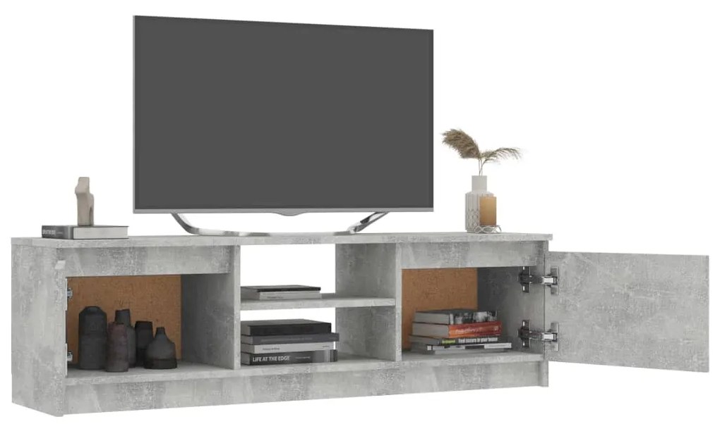 Comoda TV, gri beton, 120 x 30 x 35,5 cm, PAL 1, Gri beton