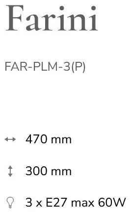 Plafoniera design clasic realizata manual Farini 47cm