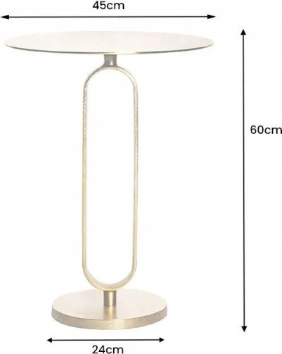 Masuta laterala din aluminiu Elegance 60cm auriu
