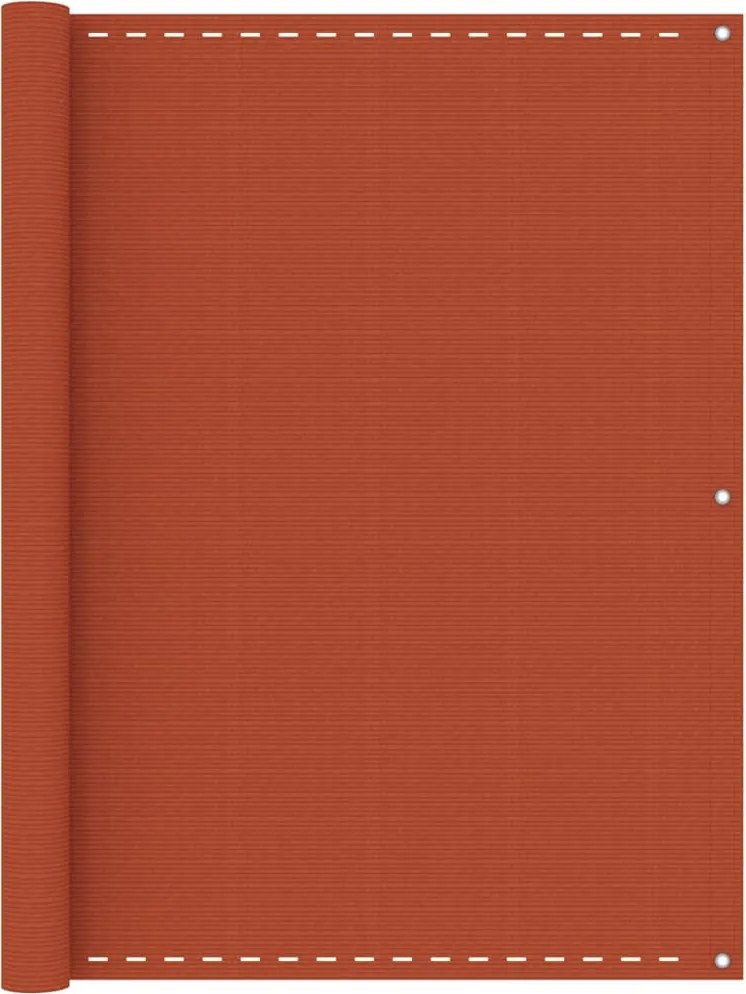 vidaXL Paravan de balcon, portocaliu, 120x500 cm, HDPE