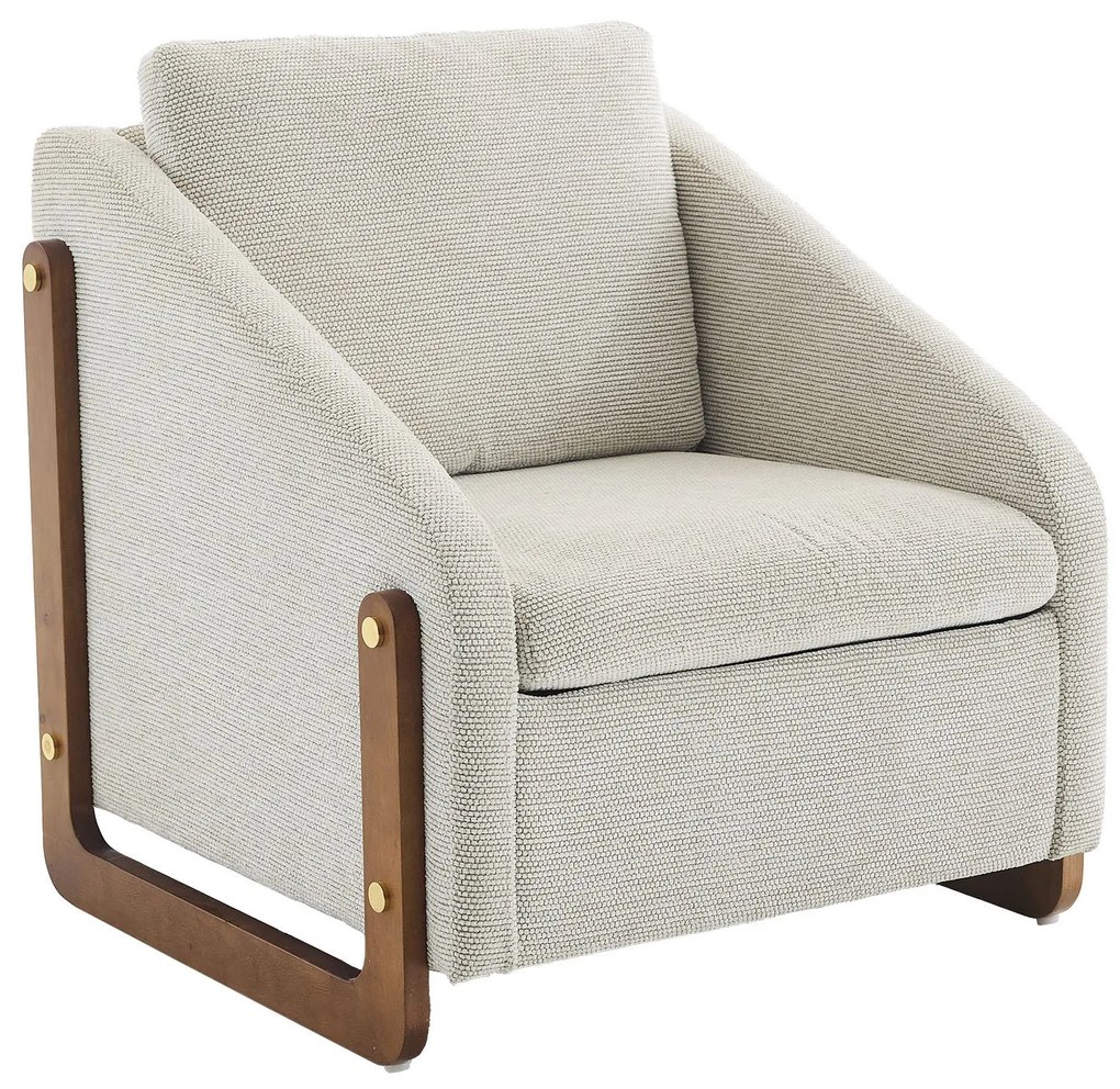 Scaun modern de accent pentru living, Bej | Aosom Romania