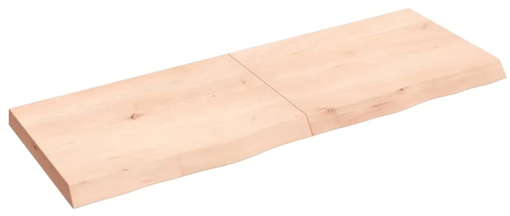 vidaXL Poliță de perete, 140x50x(2-6)cm, lemn masiv de stejar netratat