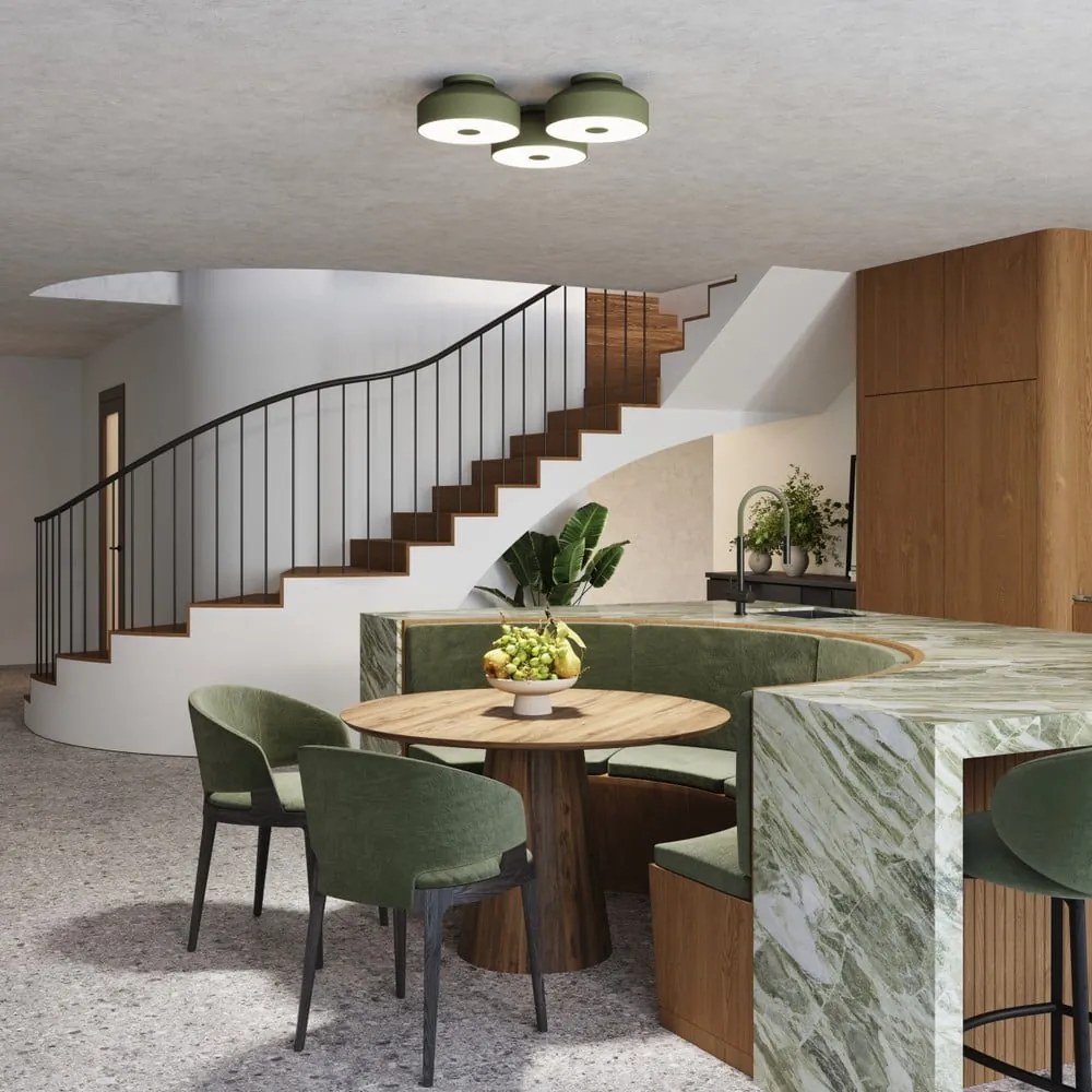 Plafonieră verde Blacko – Sollux