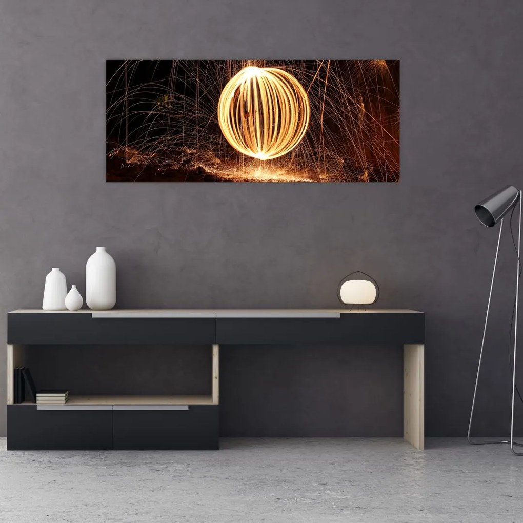 Tablou cu bilă iluminată (120x50 cm)