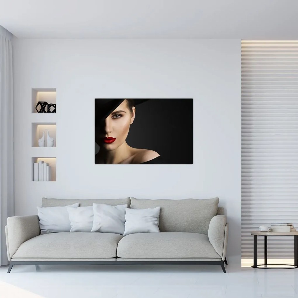 Tablou - Portretul femeii cu pălărie (90x60 cm)