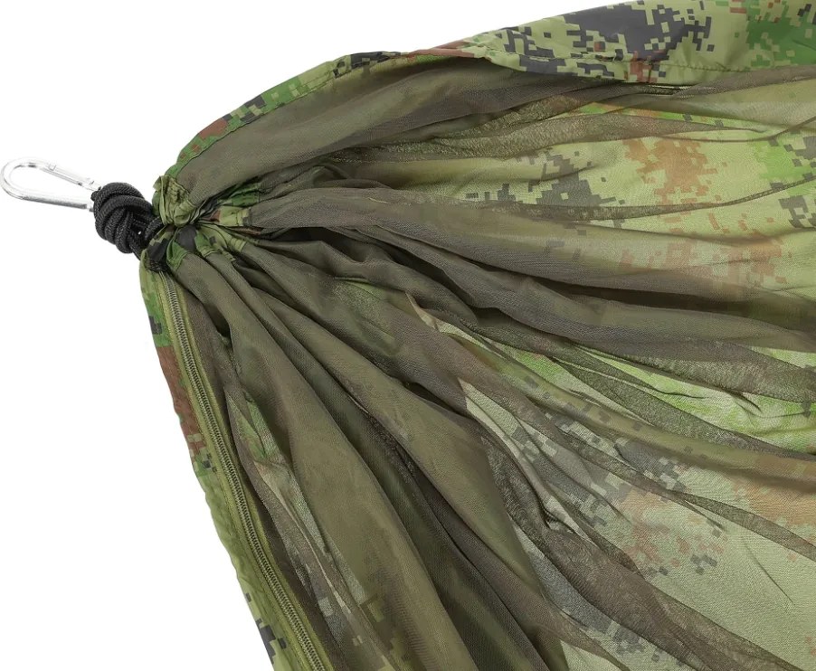 Hamac turistic cu plasa de tantari SANTIAGO 260x140 cm, verde