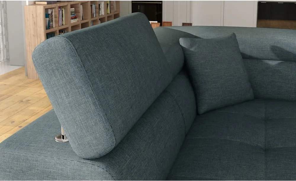 Colțar albastru extensibil/cu spațiu de depozitare (cu colț pe partea stângă/în formă de ”L”) Anton – ELTAP