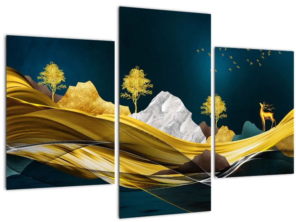 Tablou - Peisaj, cerb (90x60 cm)